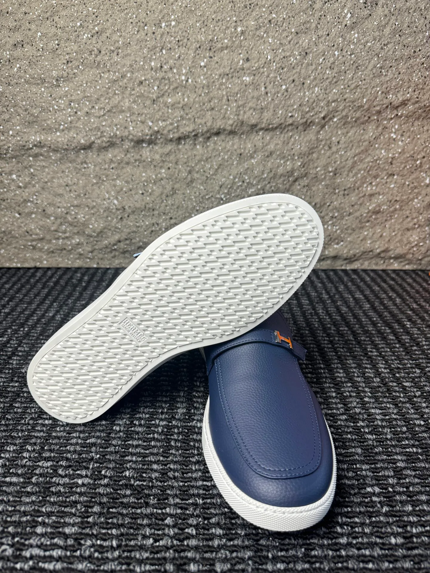 Men's men's shoes 💰440 [New style] 🪷🪷[HERMES] Hermès - High-end quality, the same style as the official website - Upper: 🔝 Nappa calfskin, with iconic H metal - Lining: water-dyed cowhide - Outsole: ultra-light TPU molded outsole - Ultra-high quality control·Fine workmanship: highlighted (high-end·luxury·grade) -Size: 38-44 (45 can be customized)·